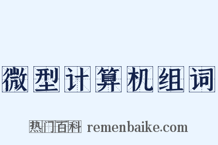 微型计算机组词是什么意思的图片